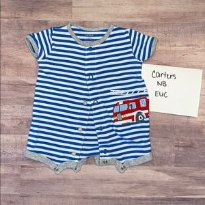 Carters NB fire truck romper